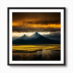 Sunrise Over The Mountains Art Print