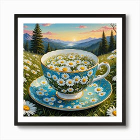 Daisy Cup Art Print