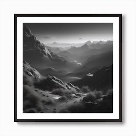 Black And White Landscape 4 Art Print