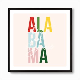 Alabama Heart Of Dixie Color Poster