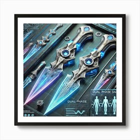 A Detailed Depiction Of Dual Phase Daggers Used By Art Print