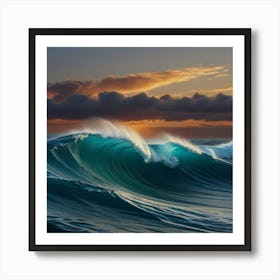 Default Create Unique Design Of Ocean Waves 0 Art Print