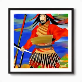 The Red Samurai 2 Art Print