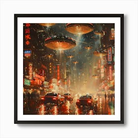 Aliens In The Sky, Impressionism and Realism Art Print