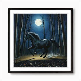 Horse In The Woods 11 Art Print