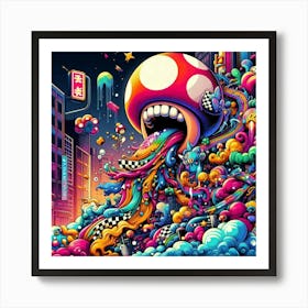 Psychedelic Mushroom 1 Art Print