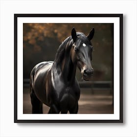 Black Horse 1 Art Print