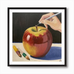 Apple Drawing Art Print