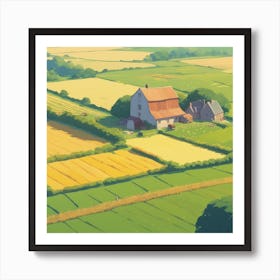 Farm In The Countryside 16 Art Print