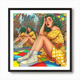 Disco Girl 1 Art Print