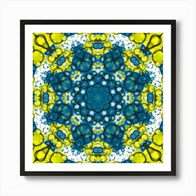 The Symbol Of Ukraine Is A Blue And Yellow Pattern 3 Art Print