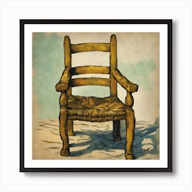 Van Goghs Chair, Vincent van Gogh Art Print Art Print