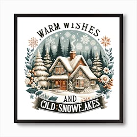 Warm Wishes And Old Snowflakes Art Print