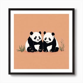 Panda Bears 1 Art Print