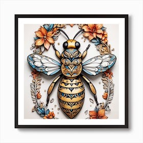 very beautiful bee Art Print