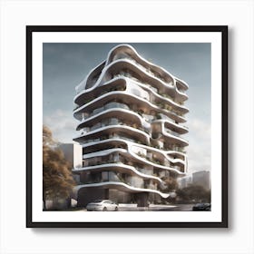 Futuristic Apartment Building Art Print