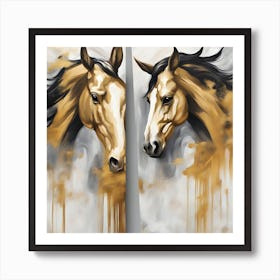 Two Horses Art Print