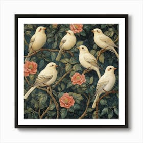 Birds On A Branch Art 35 Art Print