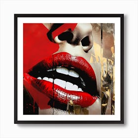 Red Lips 1 Art Print