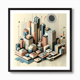 3d City Art Print