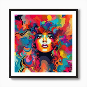 Colorful Woman 5 Art Print