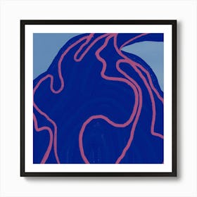 Abstract blue flame Art Print