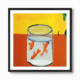 Gold Fish Matisse, A Style Painting Art Print
