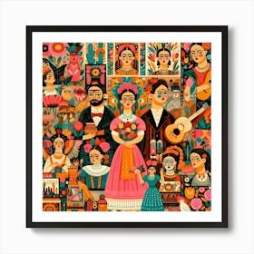 Frida Kahlo Look Style Maximalist Art Art Print