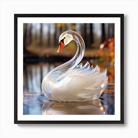 Glass Swan Art Print