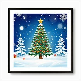 Season Background Holiday Merry Ornament Text New Year Decorating Eve Happy Design Card (13) Art Print