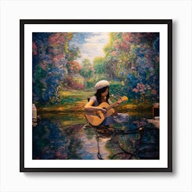 By the brook  Art Print