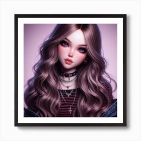 Girl With Long Hair Poster