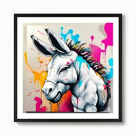 Donkey Painting Art Print