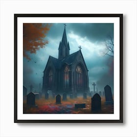 Haunted Church 1 Art Print