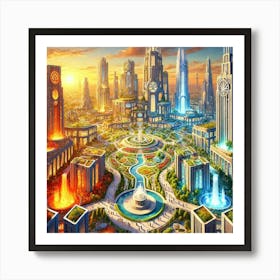 Elemental Cities Art Print