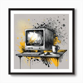 Computer Monitor Art Print