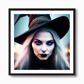 Witch In A Hat Art Print