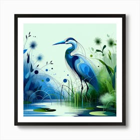 Blue Heron 7 Art Print