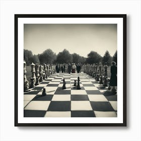 Chess Game Art Print