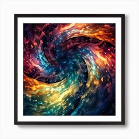Spiral Galaxy Background Art Print
