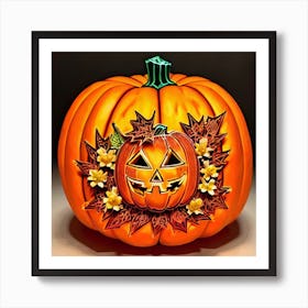 Halloween Pumpkin Art Print