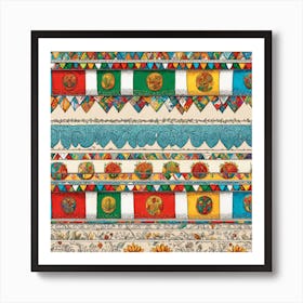 Mexican Flag 25 Art Print