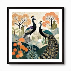 Bird In Nature Peacock 1 Art Print