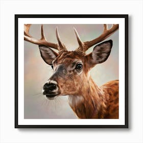 Deer Head 3 Art Print