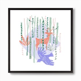 The Bird and the Deer Art Print