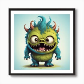 Cute monster Art Print