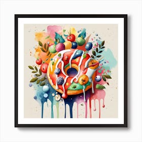 Donuts are an American-origin dessert Watercolor 5 Art Print