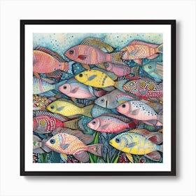 Colorful Fishes 4 Art Print