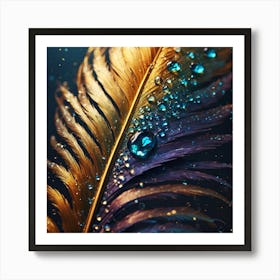 gilded feather adorned Art Print