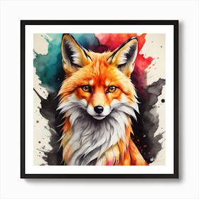 Fox Painting Art Print